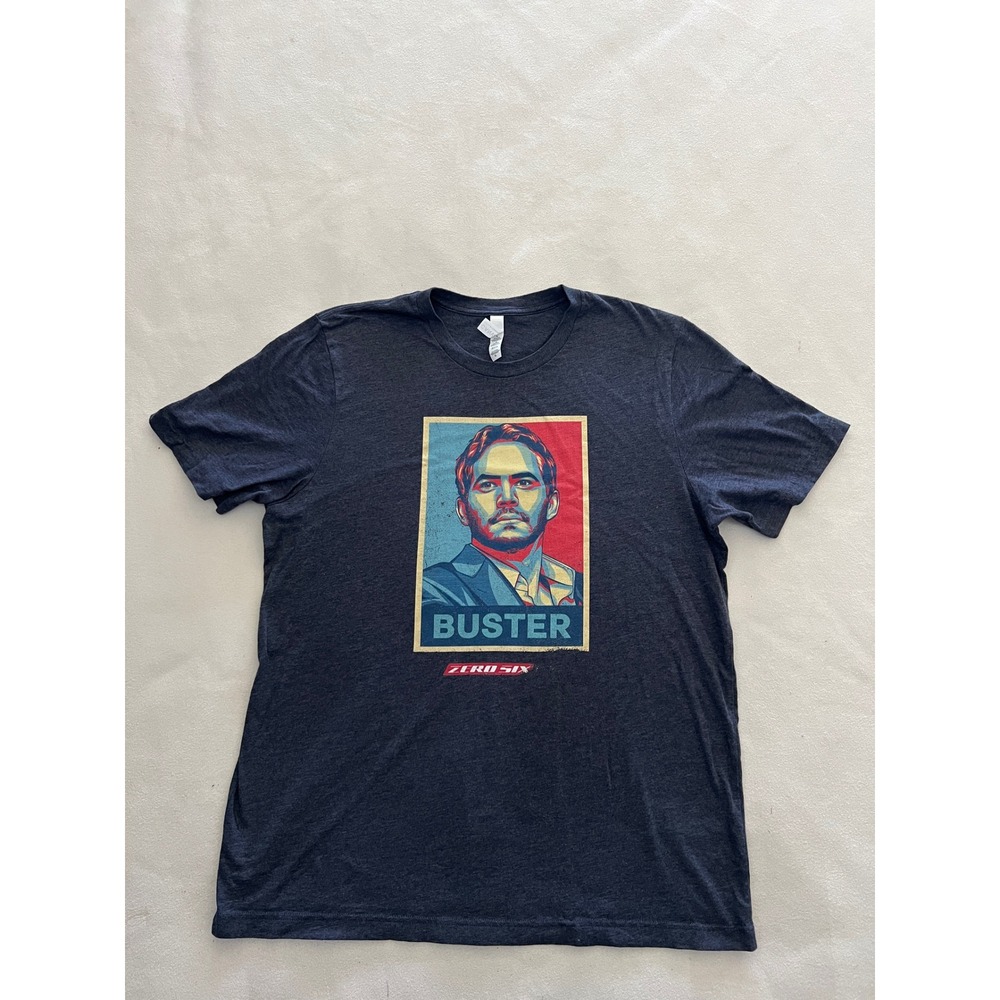 Bella Canvas Zero Six Buster Paul Walker Graphic T-Shirt Mens XL Charcoal Gray